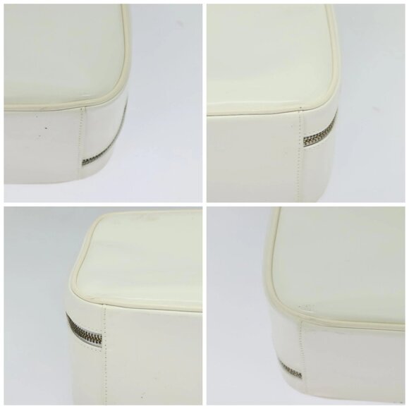 GUCCI Vanity Cosmetic Pouch Patent 2way Gold White 000 270 0323 Auth ep8794 - Picture 15 of 15